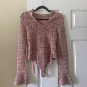 Boutique Brand Etiquette Size Medium Blush Bodysuit